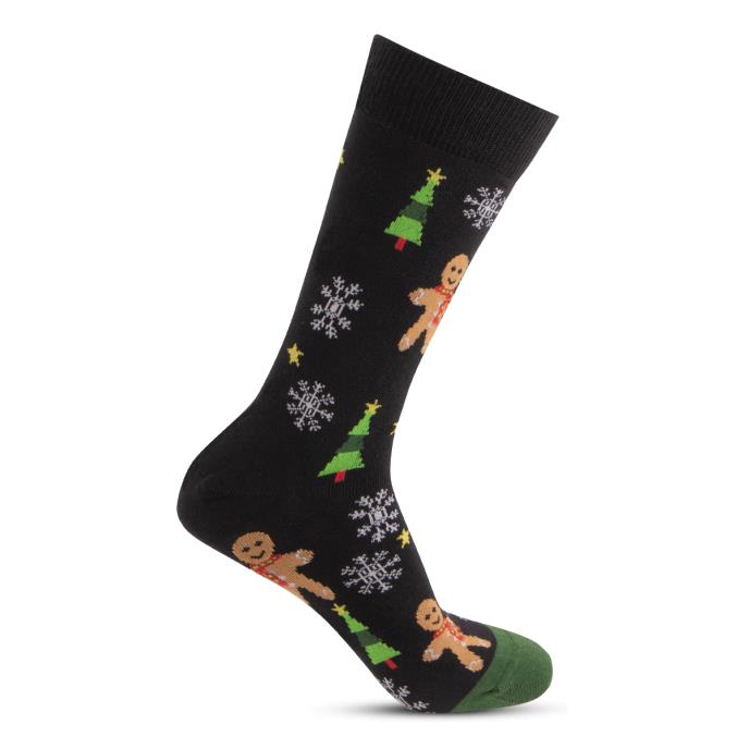 totes Mens Novelty Ankle Socks Gingerbread Extra Image 3